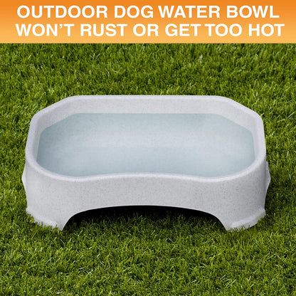 Neater Pet Brands Large Water Bowl for Dogs, Outdoor Dog Water Bowl (1.25 Gallon Extra-Large Capacity), Big Trough Style Food Dish for Indoors or Outside, No Spill Large Dog Bowls, Vanilla Bean