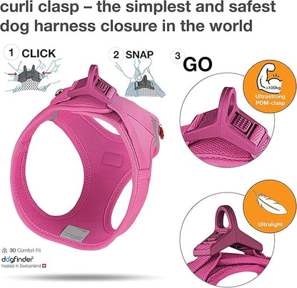 Vest Harness curli Clasp Air-Mesh Fuchsia XL
