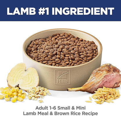 Hill's Science Diet Small & Mini, Adult 1-6, Small & Mini Breeds Premium Nutrition, Dry Dog Food, Lamb & Brown Rice, 4.5 lb Bag