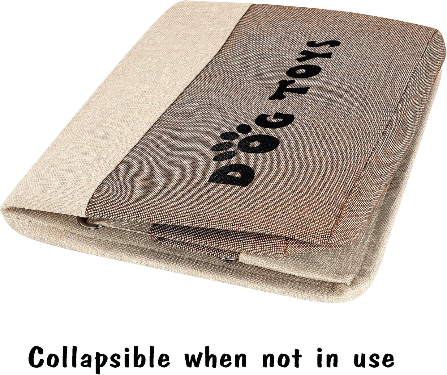 PET ARTIST Large Dog Toy Basket Bin - Rectangular Storage Box Chest Organizer for Dog Toys,Coats,Clothing,Apparel & Accessories & Blanket,Brown,15"x13"x12"