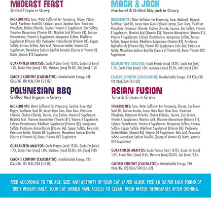 Weruva Classic Cat Food, Variety Pack, Frisky Fishin' Friends Wet Cat Food, 5.5oz Cans (Pack of 24)