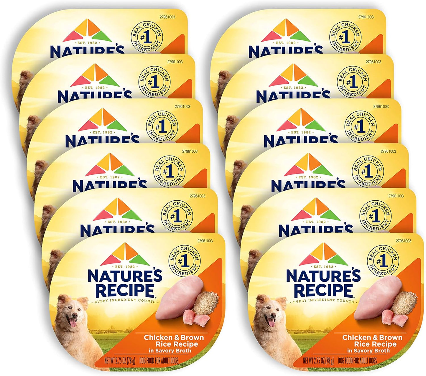 Nature's Recipe Wet Dog Food, Chicken in Broth Recipe, 2.75 Ounce Cup (Pack of 12) Package may vary