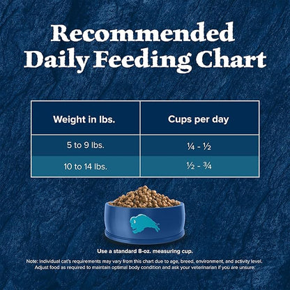 Blue Buffalo Wilderness Natural Adult Dry Cat Food, High-Protein and Grain-Free Diet, Supports Healthy Muscle Development and a Healthy Immune System, Salmon, 5-lb Bag