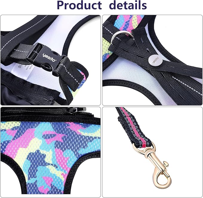 Adjustable Chicken Harness Diaper (5.4ft Leash) – Breathable & Washable Secure Training for Hens, Ducks & Chicks | Outdoor Walking & Discipline Solution (Large, Camouflage Green)