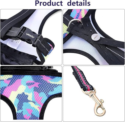 Adjustable Chicken Harness Diaper (5.4ft Leash) – Breathable & Washable Secure Training for Hens, Ducks & Chicks | Outdoor Walking & Discipline Solution (Large, Camouflage Green)