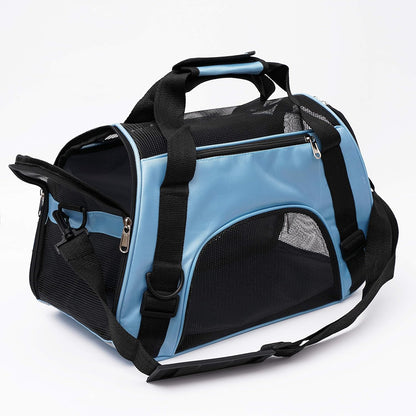 Pet Carrier Soft-Sided Carriers for Cat Carriers Dog Carrier for Small Medium Cats Dogs Puppies Pet Carrier Airline Approved Cat Dog Pet Travel Carrier (Small, Blue)