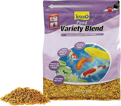 Tetra Pond Variety Blend, Pond Fish Food, for Goldfish and Koi, 1.32 Pounds, Pack of 6