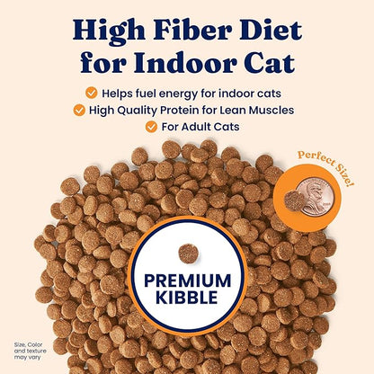 Solid Gold Indoor Dry Cat Food - Grain Free & Gluten Free - Salmon Cat Food Dry Kibble for Indoor Cats w/Probiotics & Fiber for Gut Health - Sensitive Stomach & Hairball Support for Adult Cats - 12LB