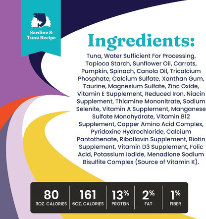 Solid Gold Five Oceans Shreds with Real Tuna in Gravy - Premium Wet Cat Food for All Life Stages, Pack of 12