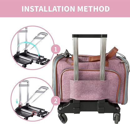 Mr. Peanut's Spinner Wheelbase Luggage Cart, Adding Rolling Functionality to Bags & Pet Carriers