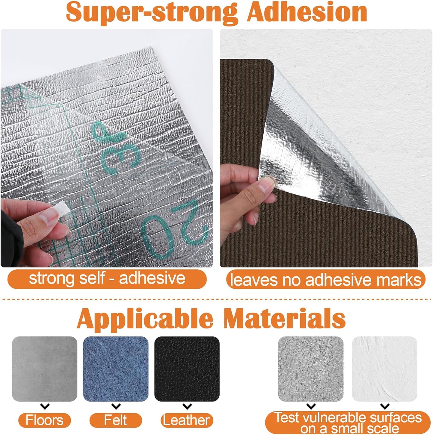 Cat Scratch Furniture Protector - 40" x 13.8" Trimmable Self-Adhesive Cats Claws Scratch Pads, DIY Cat Climbing Couch Protector for Scratch Post Cat Tree Replacement Indoor (Brown)