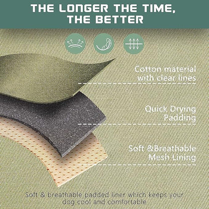 No Pull Dog Harness for Large Dogs, Adjustable No Choke Pet Vest with Dog Leash Fit Smart Reflective Pet Walking Harness for Training Easy Control Soft Handle Green L