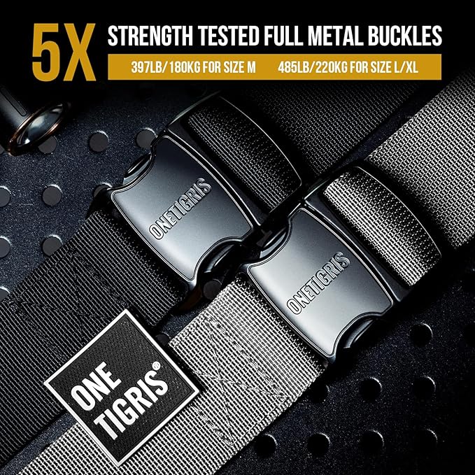 OneTigris Tactical Large Dog Harness, 5X Metal Buckled No Pull Service Dog Harness Vest with Hook & Loop Panels, Military Heavy Duty Dog Vest for Walking Hiking Training