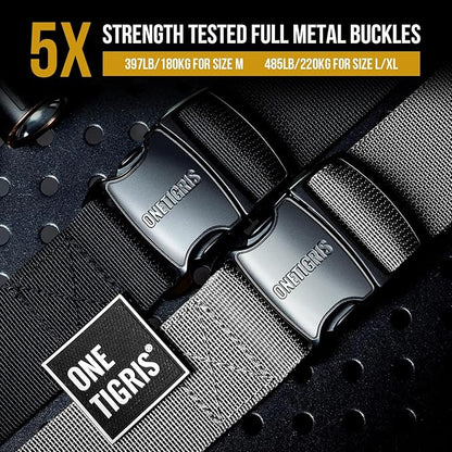 OneTigris Tactical Large Dog Harness, 5X Metal Buckled No Pull Service Dog Harness Vest with Hook & Loop Panels, Military Heavy Duty Dog Vest for Walking Hiking Training