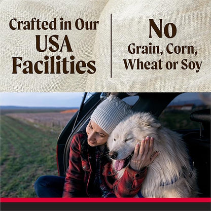 Merrick Backcountry Grain Free Dry Adult Dog Food Kibble With Freeze Dried Raw Pieces, Great Plains Red Recipe - 20.0 lb. Bag