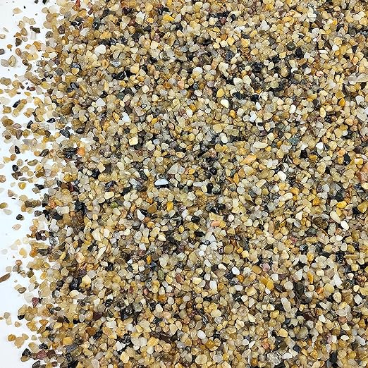 20LB Coarse Sand, Colored Rocks Pebbles, Quartz Sand for Cactus Bonsai, Succulent Plant Bonsai Paving, Vase Filling Decoration, Natural Sand for Fish Tank Decoration Paving(2-4mm)