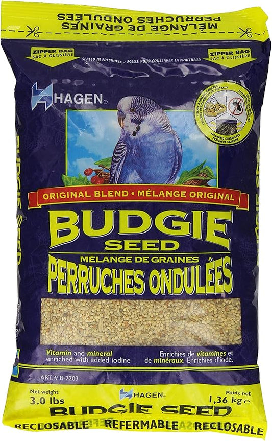 Hagen Parakeet/Budgie Staple Vme Seed, 3-Pound