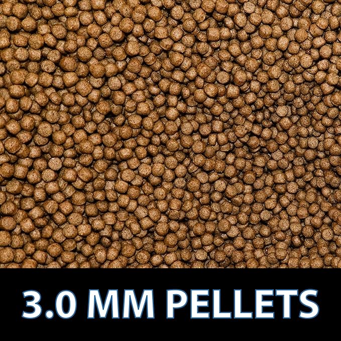 CrystalClear Staple Pond Fish Food for Healthy Koi & Goldfish, Protein Packed Floating Pellets for Summer Nutrition, Easy Digestion, 40 Pound Bucket