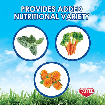 Kaytee Timothy Hay Plus Spearmint/Marigold/Carrot 3 Flavor Variety Pack for Pet Guinea Pigs, Rabbits & Other Small Animals, 60 Ounce (Pack of 1)