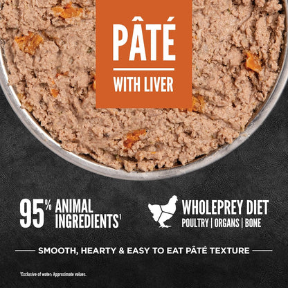 ORIJEN Pate Wet Dog Food Chicken Recipe with Liver 12.8oz Cans (12 Count)