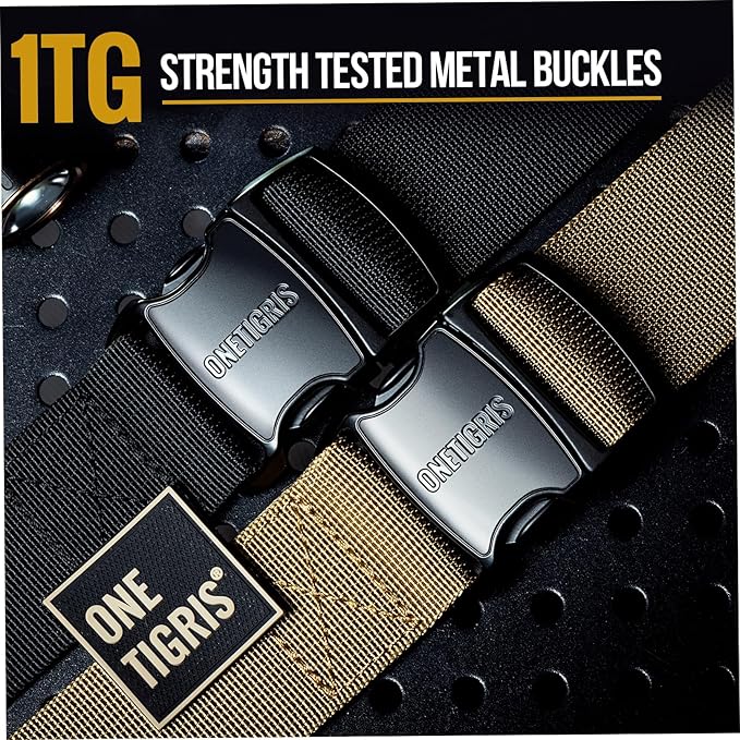 OneTigris Tactical Large Dog Harness, 5X Metal Buckled No Pull Service Dog Harness Vest with Hook & Loop Panels, Military Heavy Duty Dog Vest for Walking Hiking Training