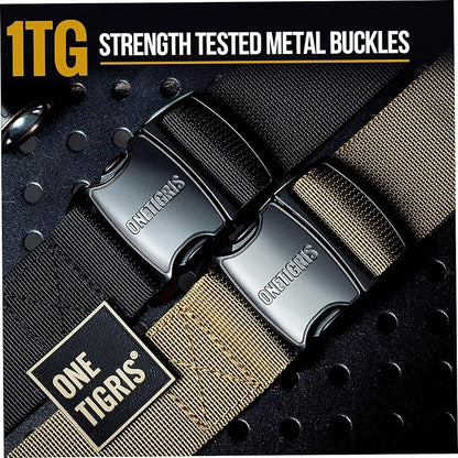 OneTigris Tactical Large Dog Harness, 5X Metal Buckled No Pull Service Dog Harness Vest with Hook & Loop Panels, Military Heavy Duty Dog Vest for Walking Hiking Training