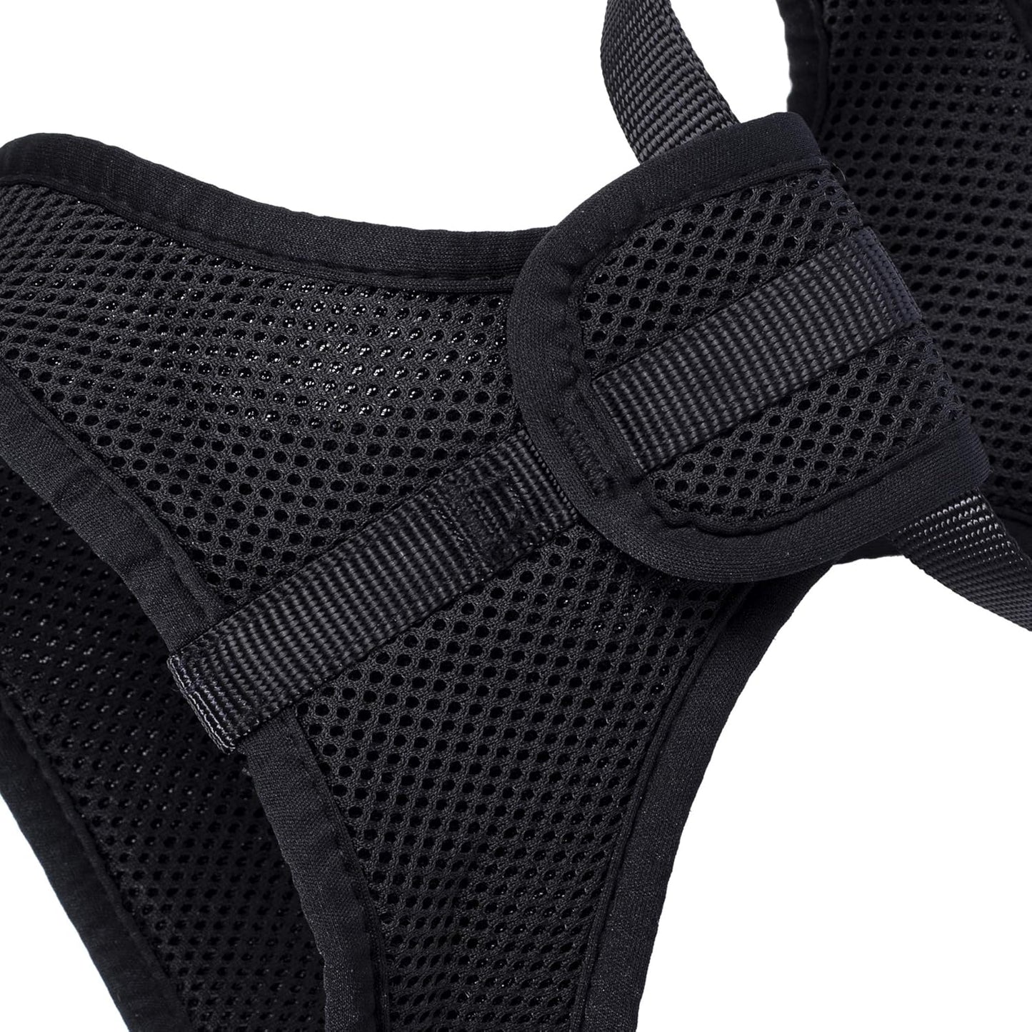 Mile High Life Step in Dog Harness for Small Dogs No Pull, Easy Get on Air Mesh Vest Harness, Adjustable Easy Closures Both Neck and Chest (Black, L Chest 21.6"-43.2")