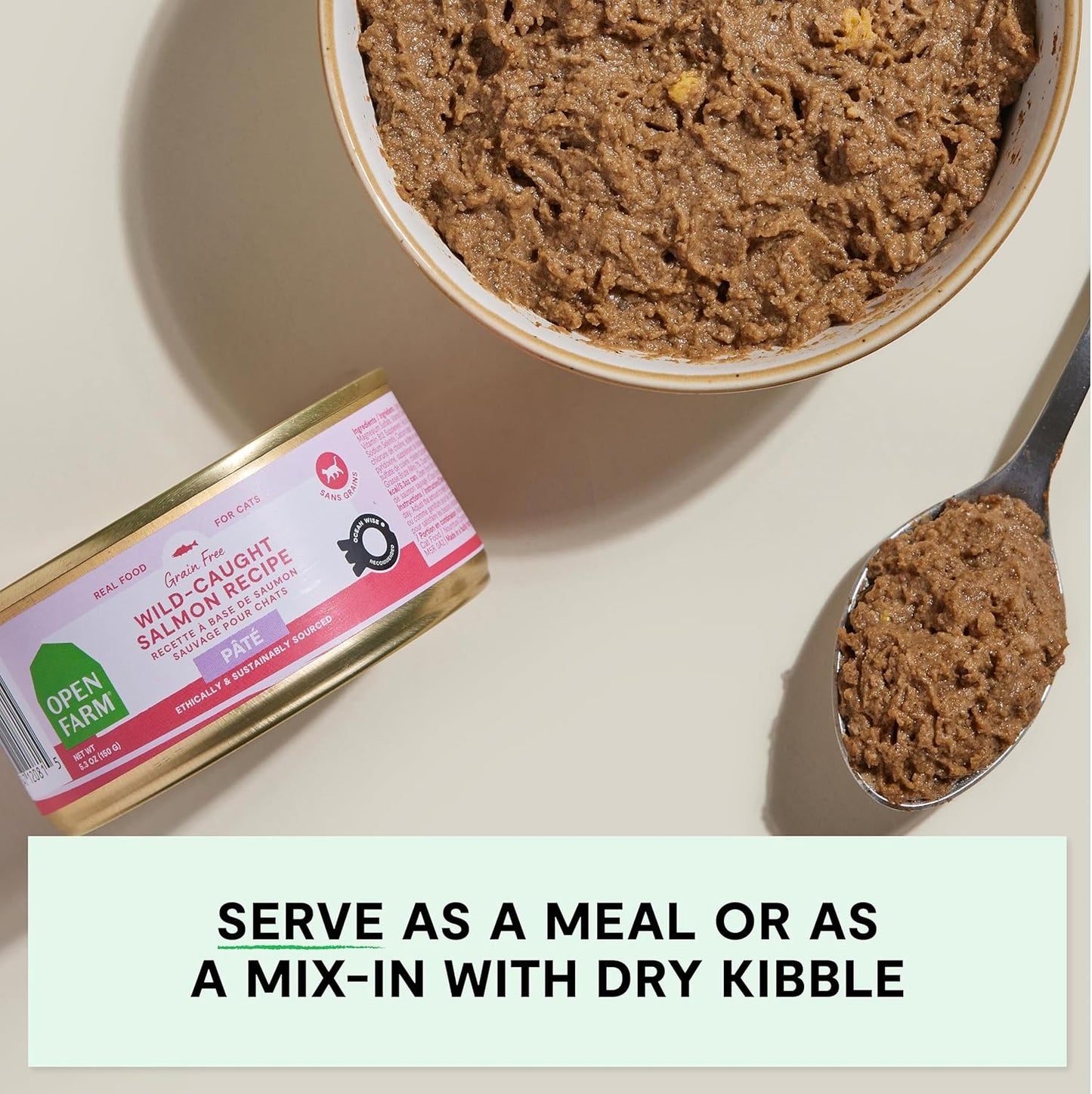 Open Farm Canned Cat Food, Pate for Complete & Balanced Nutrition, Grain Free and Legume-Free Wet Cat Food, Salmon Recipe, 2.8oz Cans (Case of 18)