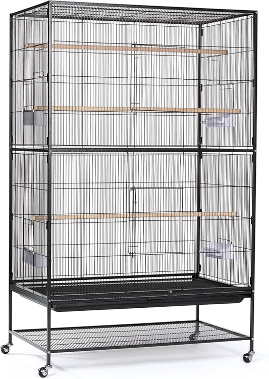 Prevue Hendryx F050 Pet Products Wrought Iron Flight Cage, X-Large, Hammertone Black