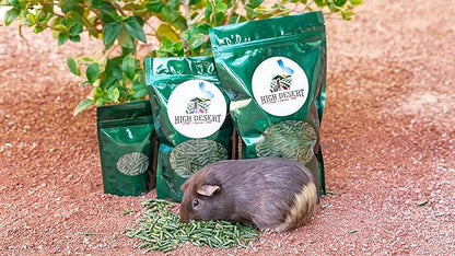 High Desert Alfalfa Hay Pellets for Guinea Pigs, Rabbits, and More Small Animal Pets (64oz Bag)