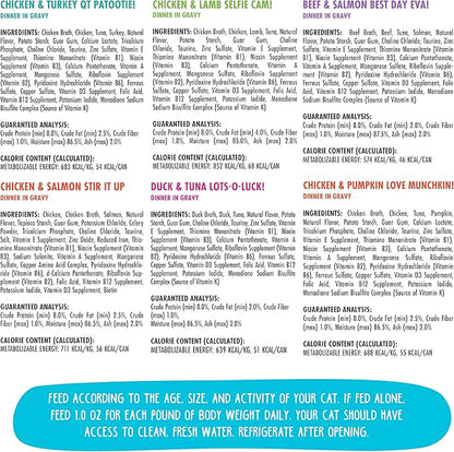 Weruva B.F.F. OMG - Best Feline Friend Oh My Gravy!, Variety Pack, Rainbow Road, Wet Cat Food by, 2.8oz Can (Pack of 12)