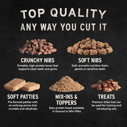 Vital Essentials Rabbit Bites Dog Treats, 2 oz | Freeze-Dried Raw | Single Protein | Premium Quality High Protein Training Treats | Grain Free, Gluten Free, Filler Free