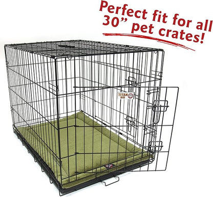 Majestic Pet Orthopedic Memory Foam Dog Crate Mat - Plush Pet Bed Pad for Crates & Kennels | USA Crafted | 30"x21" Villa Fern