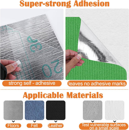 Cat Scratch Furniture Protector - 138" x 15.8" Trimmable Self-Adhesive Cats Claws Scratch Pads, DIY Cat Climbing Couch Protector for Scratch Post Cat Tree Replacement Indoor (Green)