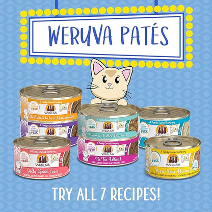 Weruva Wet Cat Food, Tic Tac Whoa with Tuna and Salmon Pate, 5.5oz Can, Pack of 8