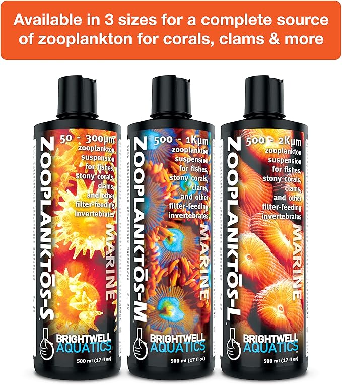 Brightwell Aquatics ZooPlanktos S - Liquid Zooplankton Food Supplement for Marine and Reef Aquariums
