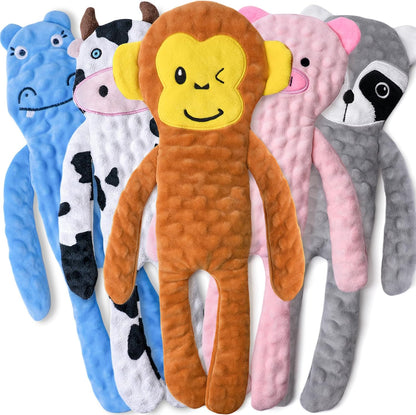 SHARLOVY No Stuffing Dog Toys 5 Pack, Crinkle Interactive Dogs Toy for Boredom, Puppy Toys for Teething to Keep Them Busy, Cute Squeaky Dogs Toy for Small, Medium, and Large Breed