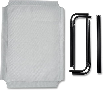 Amazon Basics Breathable Cooling Elevated Dog Bed with Durable Metal Frame, Medium, 43 x 26 x 7.5 Inch, Grey