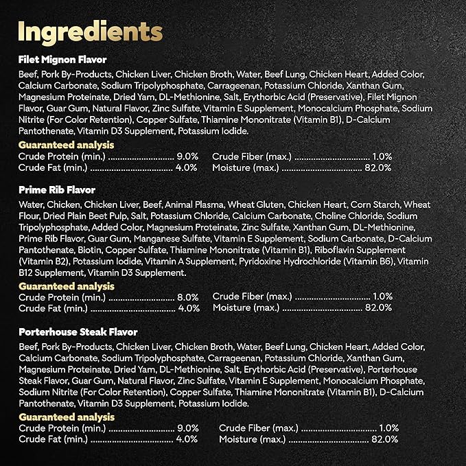 Cesar Wet Dog Food Steak Lovers Variety Pack with Real Meat, 3.5 oz. Trays (36 Count, Pack of 1)