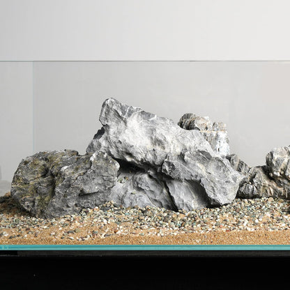 LANDEN Seiryu Stones Natural Rocks (17lbs, 3~11 inches,7-8pcs) for Aquarium, Paludarium, Terrariums, Landscaping Rocks, Aquascaping