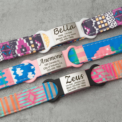 Anavia Slide On Silent Pet ID Tags, S/M/L/XL Personalized Multi-Color Silicone Band Cat Dog Name Tags, Customized Engraved Stainless Steel, Chew-Proof Quiet Dog Collar Tags (Large, White)