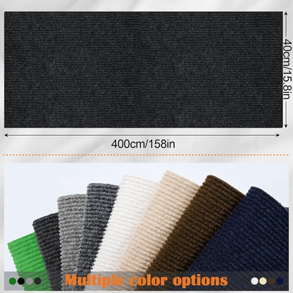 Cat Scratch Furniture Protector - 158" x 17" Trimmable Self-Adhesive Cats Claws Scratch Pads, DIY Cat Climbing Couch Protector for Scratch Post Cat Tree Replacement Indoor (Black)