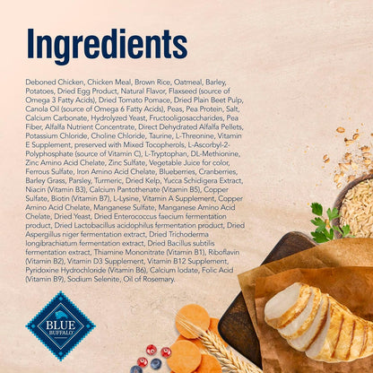 Blue Buffalo True Solutions Total Support Natural Dry Dog Food for Adult Dogs, Chicken, 11-lb. Bag