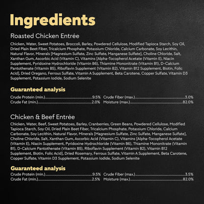 Cesar Warm Bowls Wet Dog Food Variety Pack: Chicken & Beef; and Chicken Entrées, 2.7 oz Trays (6 Count, Pack of 1)