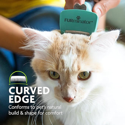 FURminator® deShedding Tool For Small Cats, Short Hair, Removes Loose Hair From Shedding