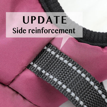Aiboria Dog Jackets Coat for Winter Windproof Waterproof Fleece Vest Dog Jacket with Chest Strap Belt Purple XL
