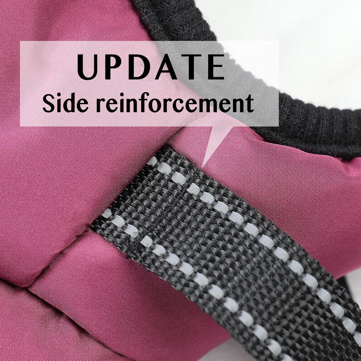 Aiboria Dog Coat for Winter Waterproof Dogs Jackets Windproof Fleece Dog Vest Harness Winter Warm Padded Pet Black 3XL