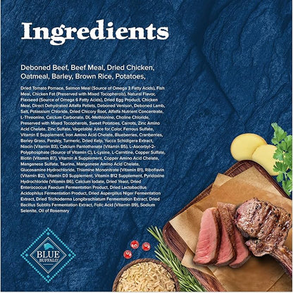 Blue Buffalo Wilderness High-Protein Rocky Mountain Recipe Dry Food for Adult Dogs, Red Meat & Grains, 13-lb. Bag