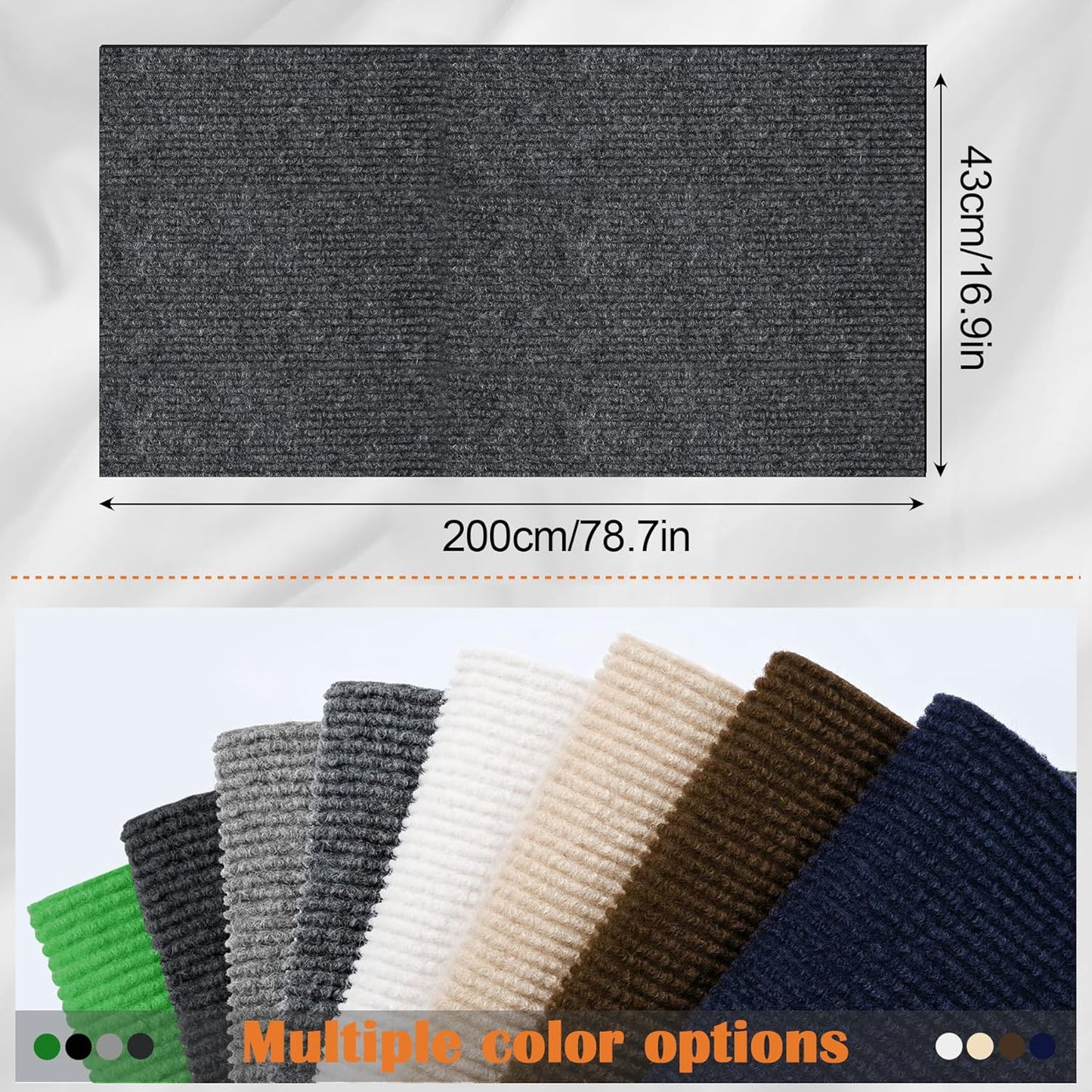 Cat Scratch Furniture Protector - 78.7" x 17" Trimmable Self-Adhesive Cats Claws Scratch Pads, DIY Cat Climbing Couch Protector for Scratch Post Cat Tree Replacement Indoor (Dark Gray)