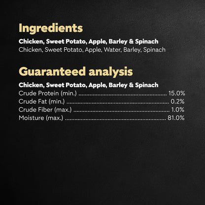Cesar Simply Crafted Adult Wet Dog Food Meal Topper, Chicken, Sweet Potato, Apple, Barley & Spinach, 1.3oz. (10 Count, Pack of 1)
